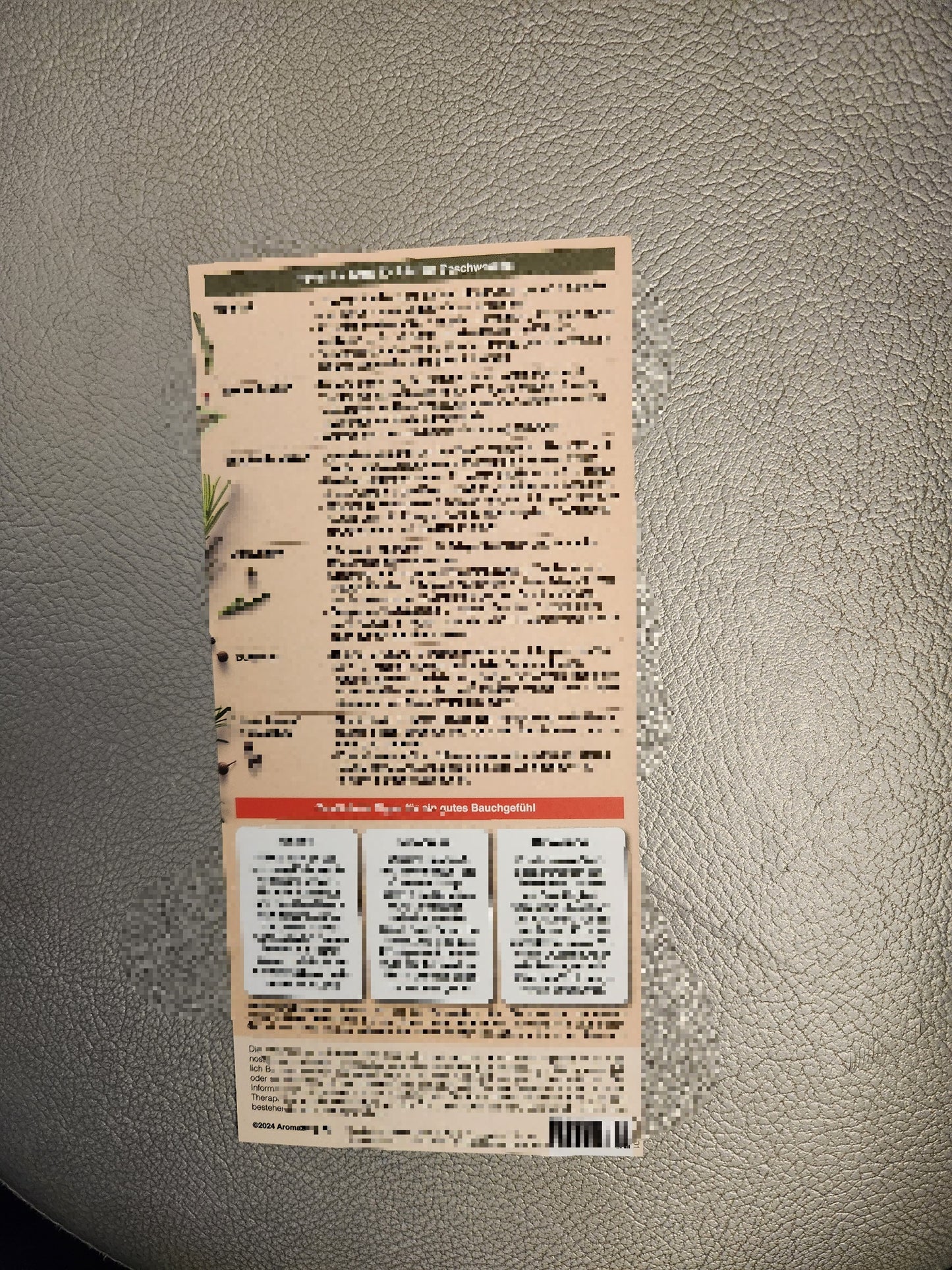 Karte Wohlbefinden für den Bauch