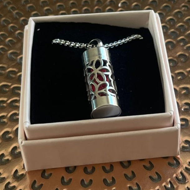 Duftanhänger Röhrchen kurz 20mm silber V1