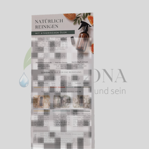 Karte Natürlich Reinigen mit ätherischen Ölen Haushaltshelfer