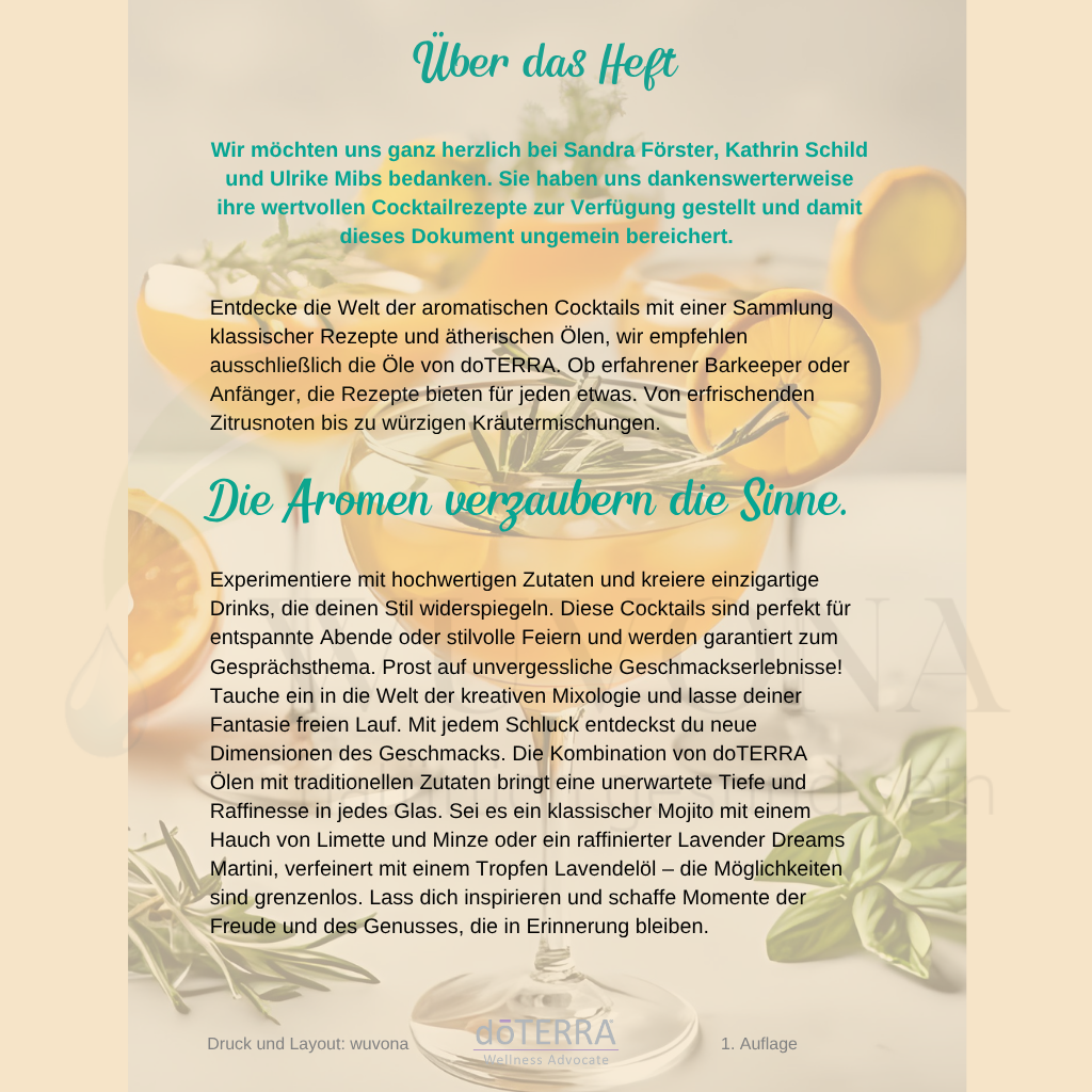 Cocktails meets Oils - Dein Cocktail Rezeptheft